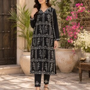 Elegant 2-Piece Embroidered Lawn Suit