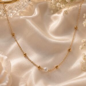 Elegant Pearl Beaded Necklace