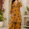 2-Piece Stitched Lawn Suit with Farshi Shalwar