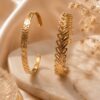 Elegant Gold Open Cuff Bracelet Set