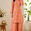2-Piece Stitched Lawn Suit with Farshi Shalwar
