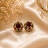 Elegant Vintage Crystal Stud Earrings