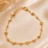 Elegant Gold Heart Charm Bracelet