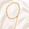 Classic Gold-Tone Figaro Chain Anklet