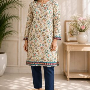 Elegant 2-Piece Lawn Unstiticed Suit