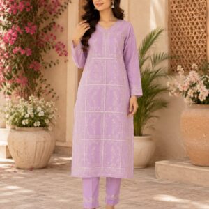 Graceful 2-Piece Embroidered Lawn Suit