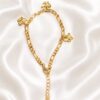 Elegant Gold-tone Butterfly Charm Anklet