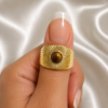 Gold and Coffee Ring