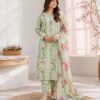 3Pc Unstitched  LawnSuit