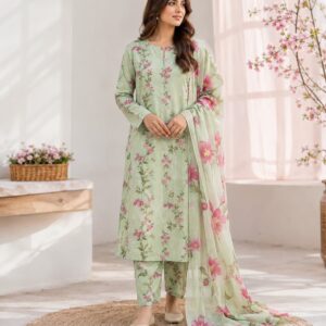 3Pc Unstitched LawnSuit
