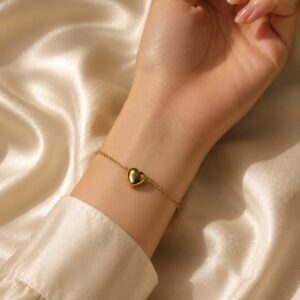 Magnetic Heart Stainless Steel Bracelet.