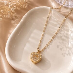 Stainless Steel Heart Shape Pendant Necklace