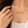 2Pcs Heart Beat Love Set