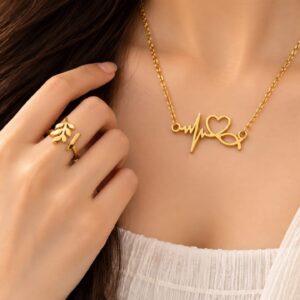 2Pcs Heart Beat Love Set